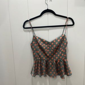 Zara sweetheart polka dot tank